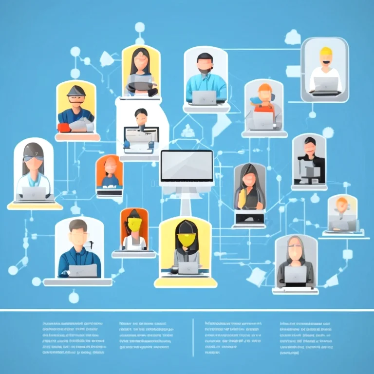 Illustration von Netzwerküberwachung